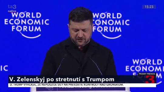 Po rokovaniach o mieri prišli výčitky: Zelenskyj v Davose nešetril nikoho