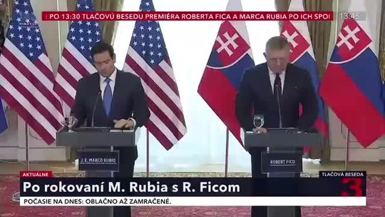 Robert Fico a Marco Rubio - TB po rokovaní
