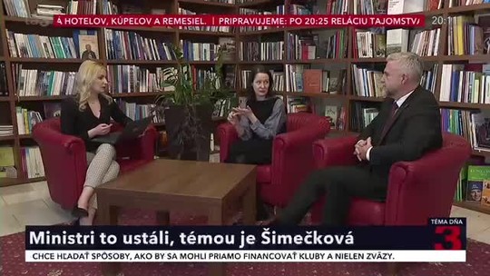 Gašpar a Števulová v ta3 o ministroch aj Šimečkovej mame