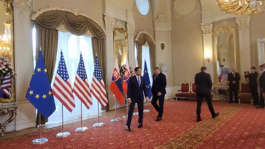 Americký minister zahraničných vecí Marco Rubio a premiér Robert Fico