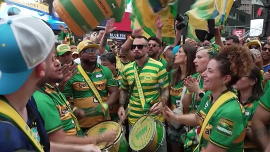 MS: Brazílski fanúšikovia ovládli Times Square, bubny zneli ulicami