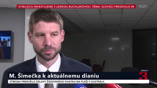 Šimečka o aktuálnych otázkach aj situácii v parlamente